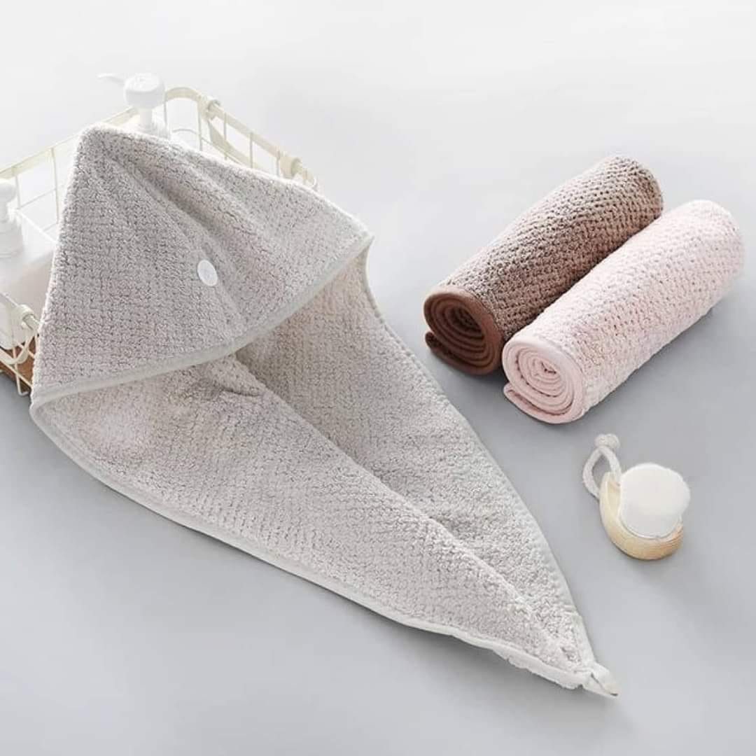 Beige Quilted Hair Turban