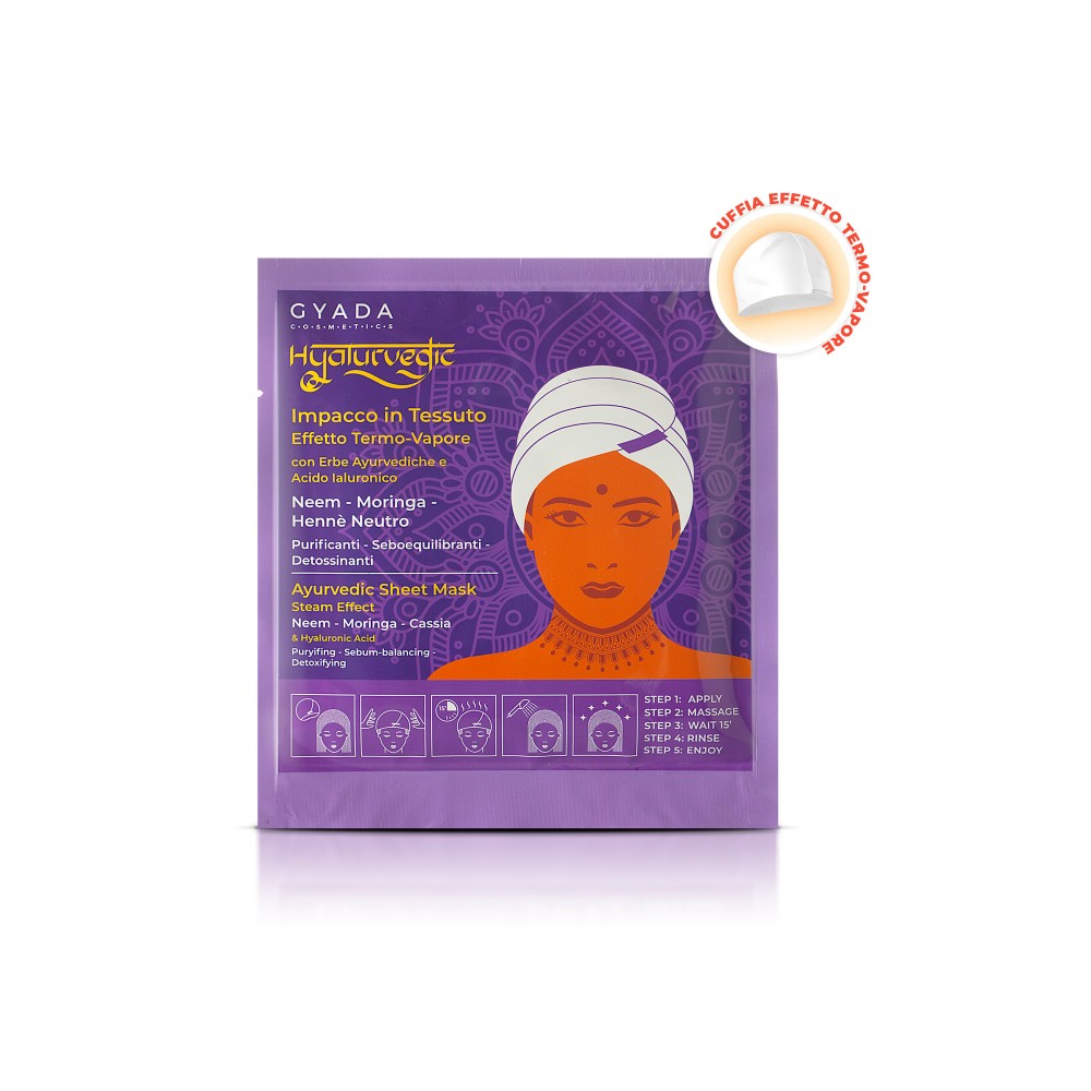 Hyalurvedic Sheet Mask | Steam Effect | Puryifing, Sebum-Balancing & Detoxifying
