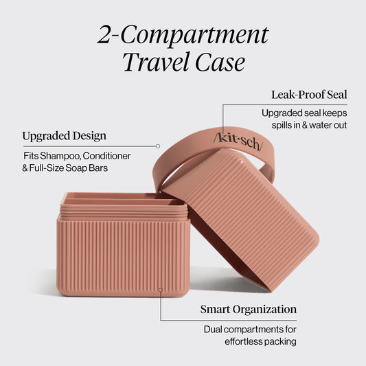 2-Compartment Travel Case | Terracotta