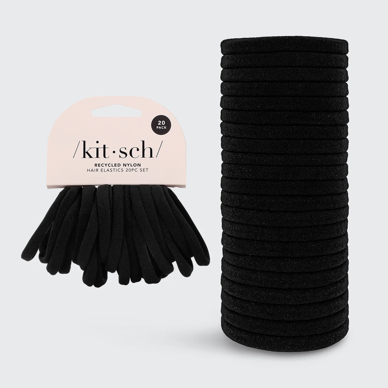 Black Elastic Hair Ties | 20pc Set