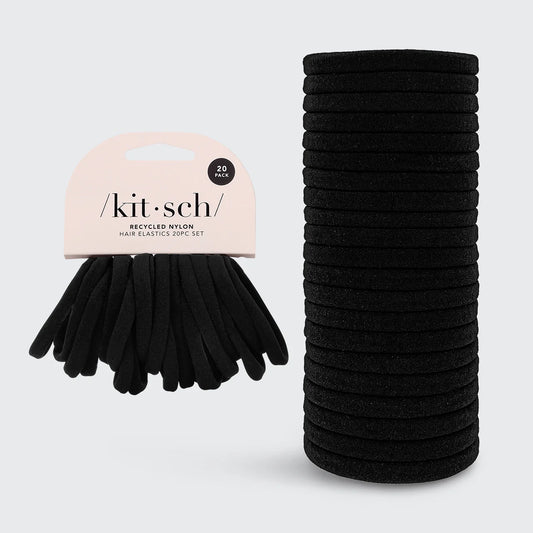 Black Elastic Hair Ties | 20pc Set