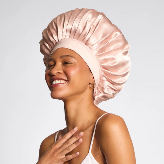 Blush Oversized Satin Bonnet | Blush