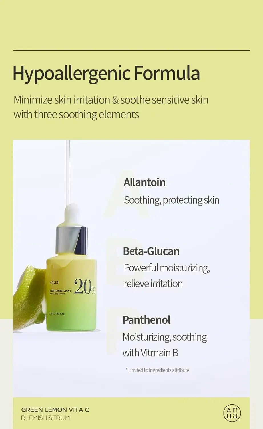 ANUA Green Lemon Vitamin C Blemish Serum