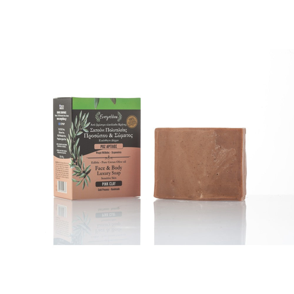Pink Clay | Face &amp; Body Soap With Extra Virgin Cretan Olive Oil